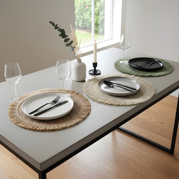 Lauamatt ø 38 cm Pepita - douceur d'intérieur-image-1