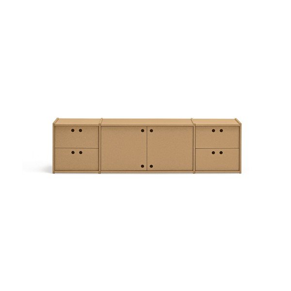 Naturaalses värvitoonis telekaalus 157x42x40 cm Wally - Teulat
