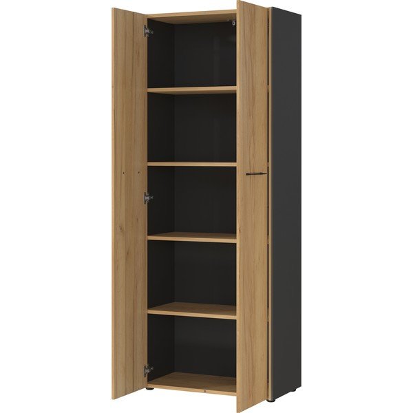 Antratsiitne tammespoonist garderoobikapp 75x196x40 cm Podium - Germania-image-3