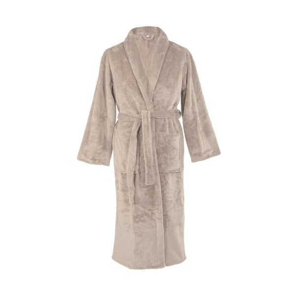 Taupe mikroplüüsist hommikumantel suurus L/XL Pippa - Tiseco Home Studio