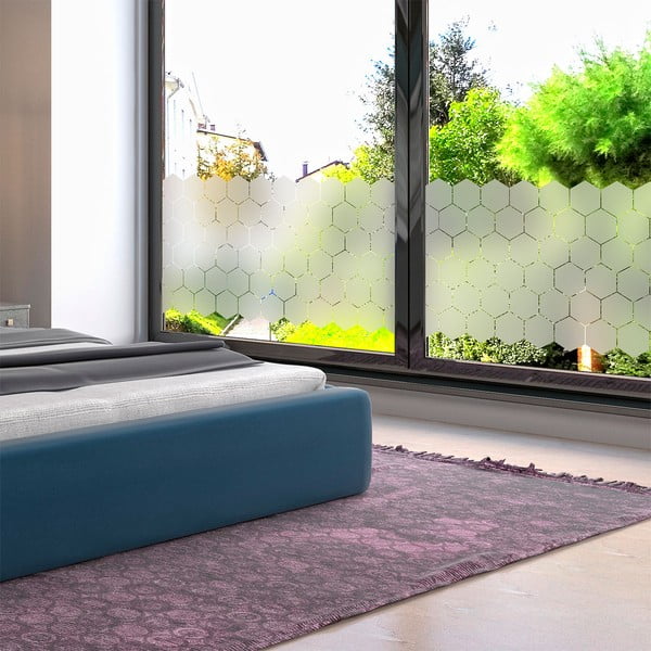 Komplekt 50 matist kleebist klaasile Hexagon - Ambiance-image-3