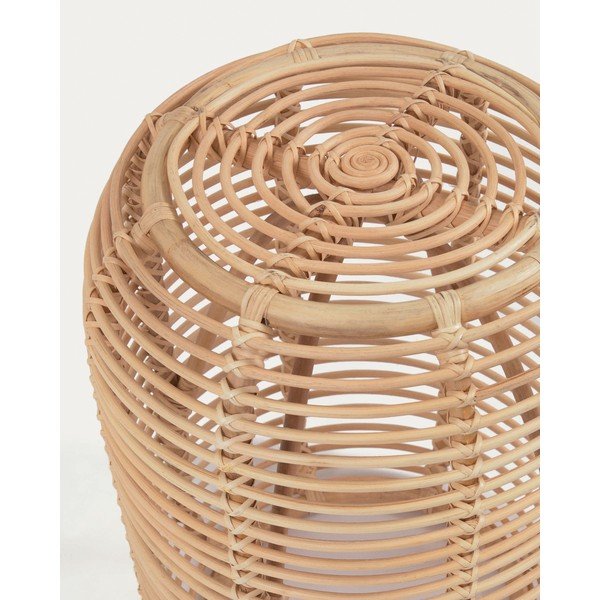 Rotangist ümmargune abilaud ø 45 cm Kohana - Kave Home-image-1