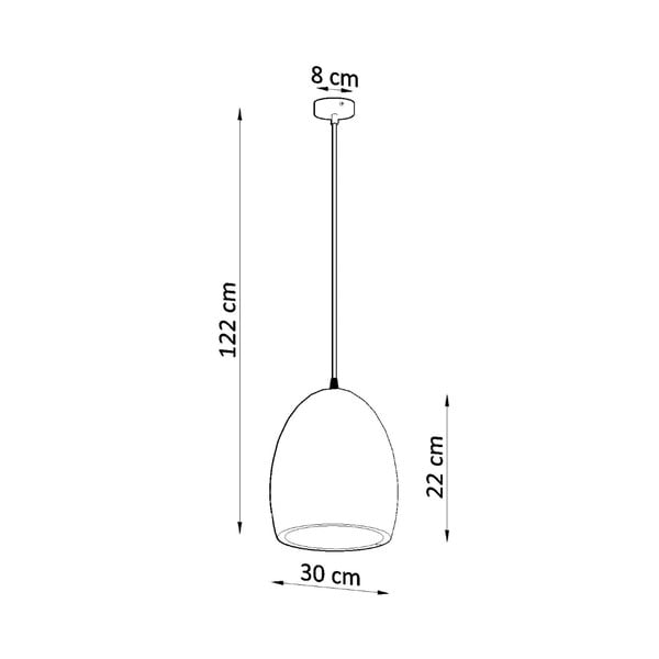Valge rippvalgusti keraamilise varjuga ø 30 cm Fonsie - Sollux-image-4