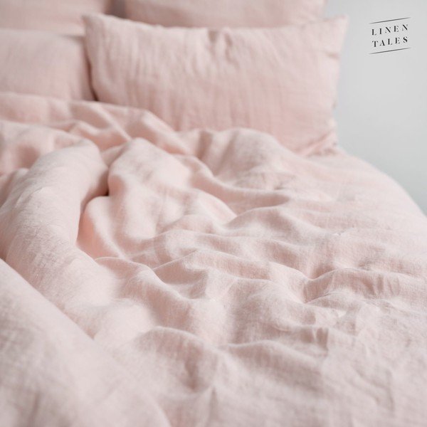 Heleroosa linane tekikott 200x220 cm Misty Rose – Linen Tales-image-2