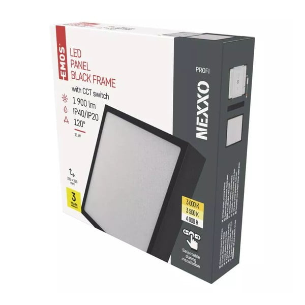 Matt must LED laevalgusti 22,5x22,5 cm Nexxo - EMOS-image-1