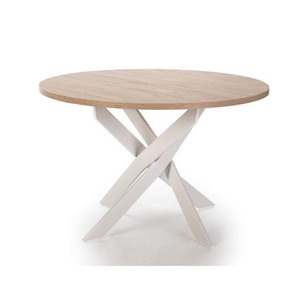 Ümmargune tammespoonist pinnaga söögilaud ø 120 cm Ther - Marckeric