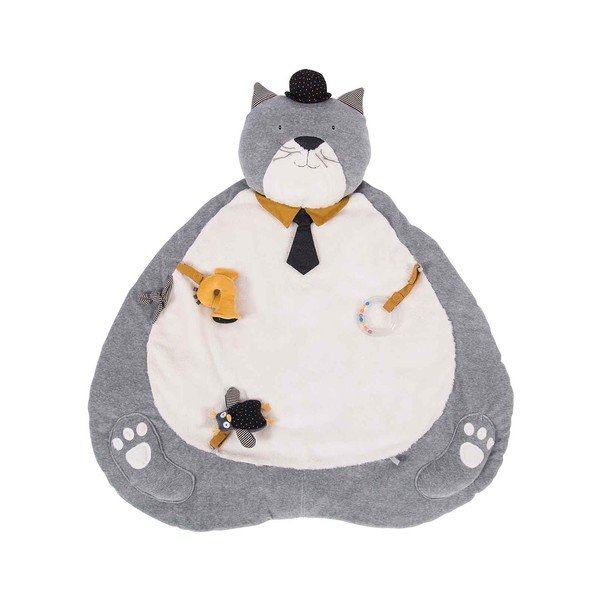 Hall-kreem laste mängumatt Les Moustaches - Moulin Roty-image-1