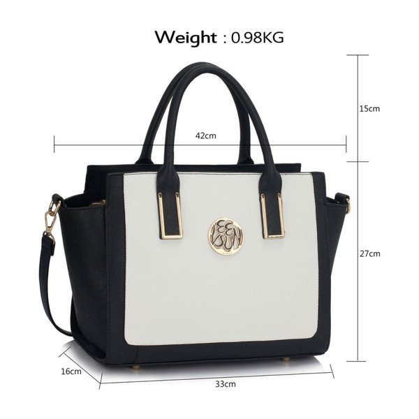 Kabelka L&S Teri Black & White-image-3