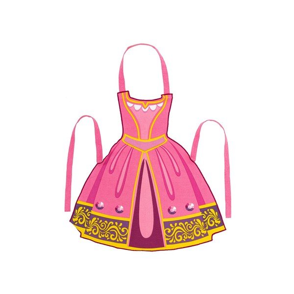 Taaskasutatud puuvillast valmistatud laste esiliin Princess - Tiseco Home Studio