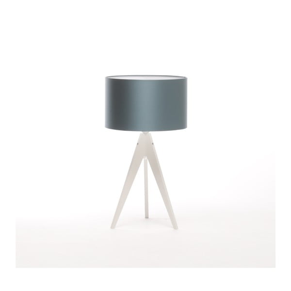 Modrá stolní lampa 4room Artist, bílá lakovaná bříza, Ø 33 cm