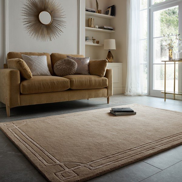 Pruun käsitsi kootud villane vaip 160x230 cm Gatsby - Flair Rugs-image-1