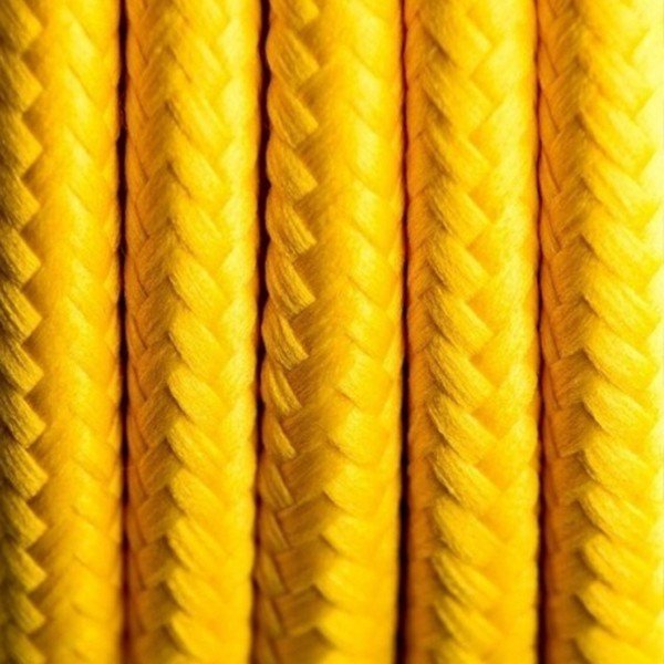 Šedá stojací lampa s bílým stínítkem a žlutým kabelem Ragaba Wanda-image-1