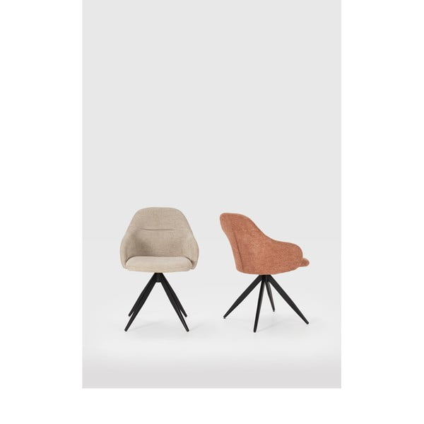 Helepruunid pöörlevad söögitoolid 2tk komplektis Tamara - Marckeric-image-1