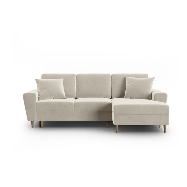 Beež sametist panipaigaga nurgadiivanvoodi (parem nurk) Kyoto - Cosmopolitan Design