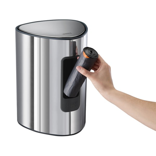 Hõbedane plastikust prügikast 5 l Luxe - Joseph Joseph-image-4
