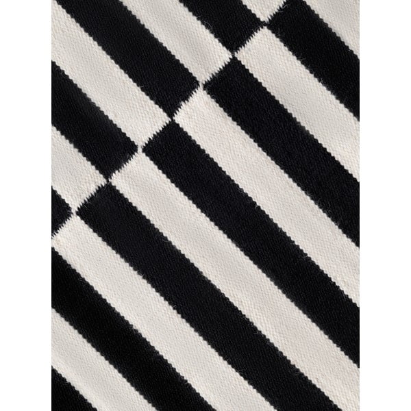 Must-valge kahepoolne käsitsi kootud villane vaip 200x300 cm Donna - Hanse Home-image-4
