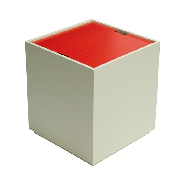 Punane-heleroheline tuhkpuidust kast 40x45 cm Vault - Hübsch-image-3