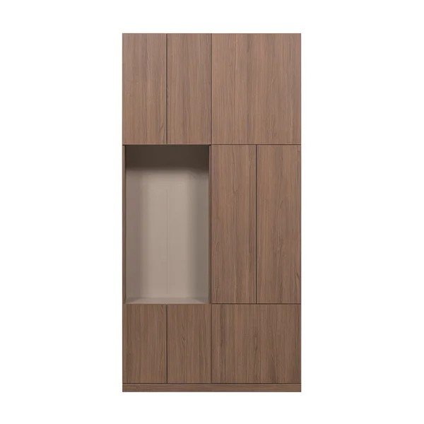 Modulaarne garderoob tumedas naturaalses värvitoonis 108x215 cm Build - WOOOD