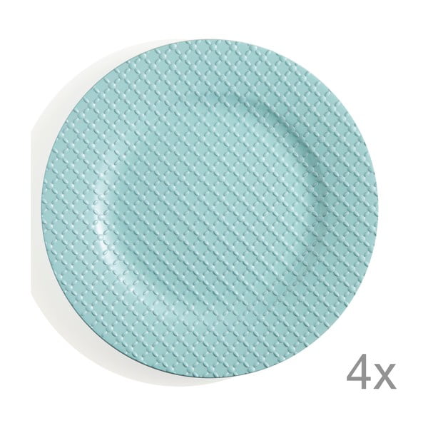 Sada 4 plastových talířů Tiffany