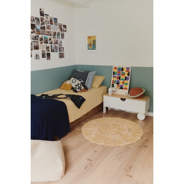 Sinepikollane puuvillane ümmargune vaip ø 100 cm Solar Multishape – Lorena Canals-image-4