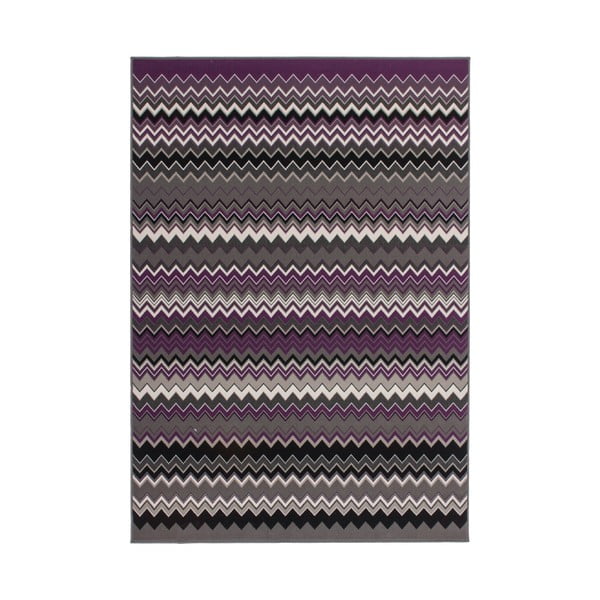 Fialovo-černý koberec Kayoom Stella 700 Violet, 120 x 170 cm