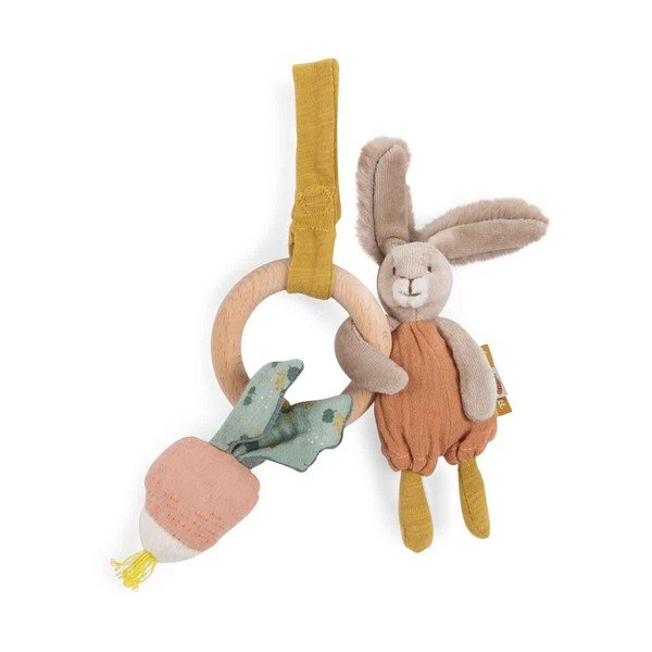 Mänguasi beebile koos närimisrõngaga Rabbit - Moulin Roty