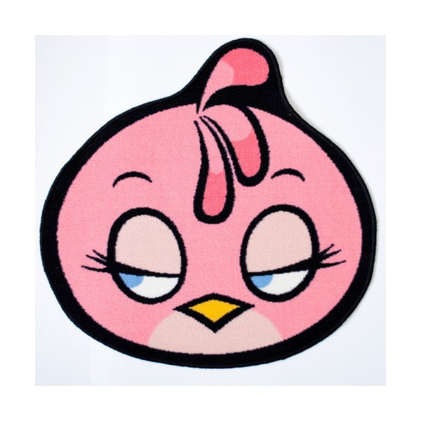 Růžový kruhový koberec Angry Birds Stella, ⌀ 67