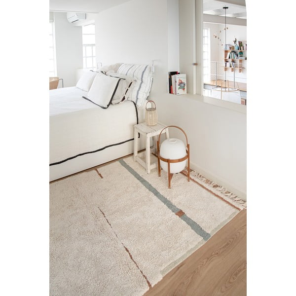 Sinine-kreem pestav käsitsi kootud puuvillane vaip 140x200 cm Lanes Vintage Blue - Lorena Canals-image-4