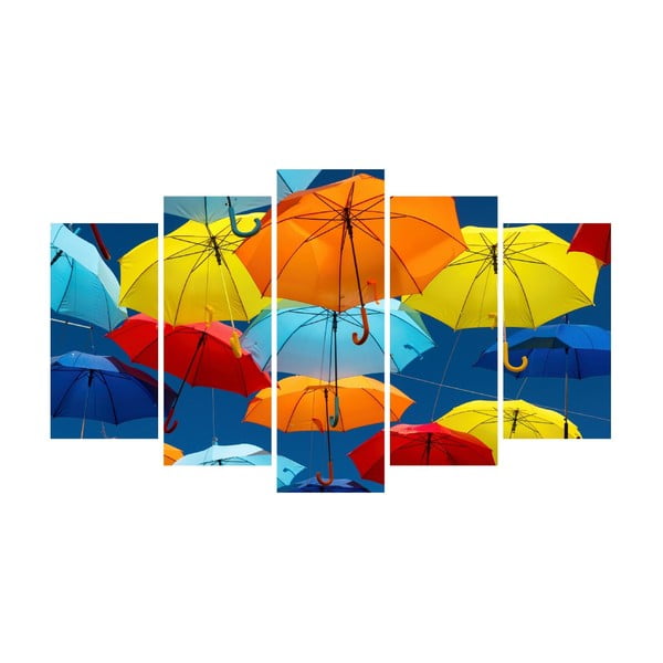 Vícedílný obraz na plátně Multicolor Umbrella
