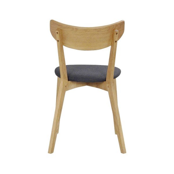 Pruunist tammepuust söögitool tumehalli istmega Ami - Rowico-image-4