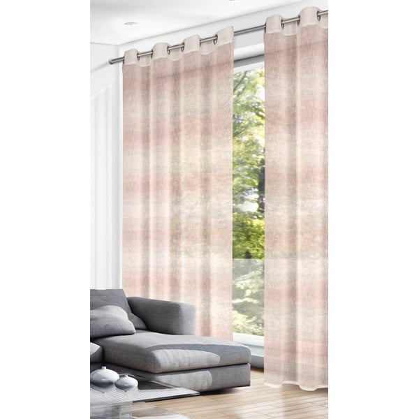 Roosa kardin 135x245 cm Etamine - Sehlbach-image-1