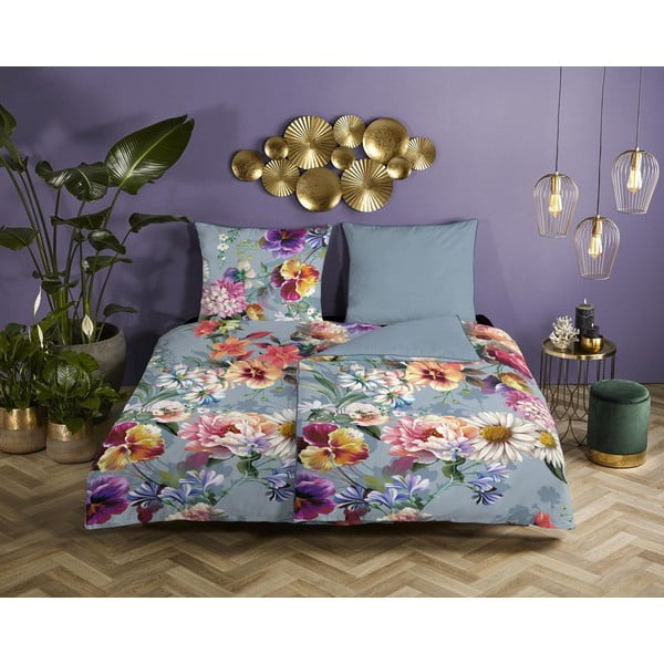 Hall orgaanilisest puuvillast üheinimesevoodilina Sunflower, 140 x 220 cm Organic - Descanso-image-1