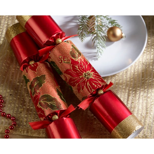 Jõulukrakkerid 6tk komplektis Glittery Poinsettia - Robin Reed-image-1