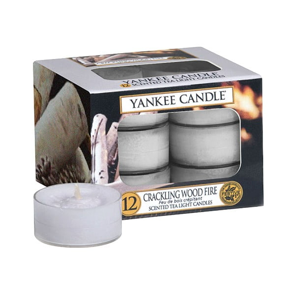 12 lõhnaküünla komplekt, põlemisaeg 4 h Crackling Wood Fire - Yankee Candle