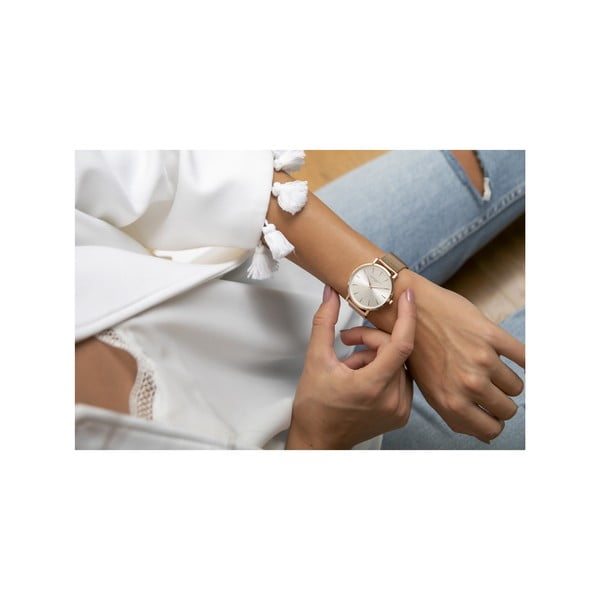 Hodinky v barvě růžového zlata s nerezovým řemínkem Annie Rosewood Elisabeth-image-3