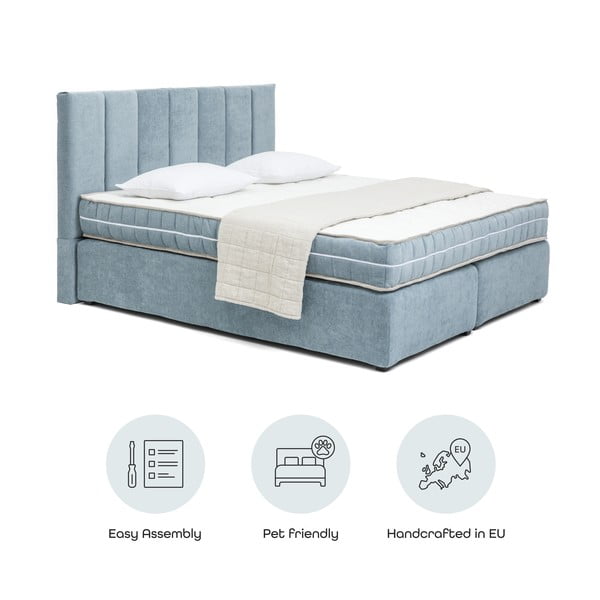 Sinine vedruvoodi 160x200cm Olia Bold Line - Bonami Selection-image-4