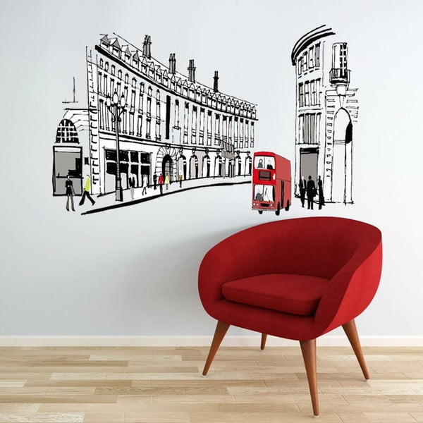 Samolepka na stěnu London Street, 60x90 cm