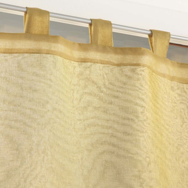 Kollased-valged kardinad 2 tk komplektis 60x90 cm Duetto - douceur d'intérieur-image-1