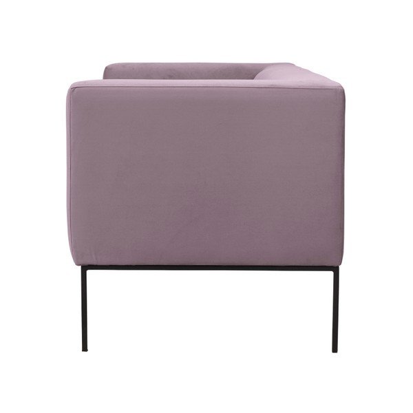 Půdrově růžová sametová pohovka Windsor & Co Sofas Neptune, 145 cm-image-3