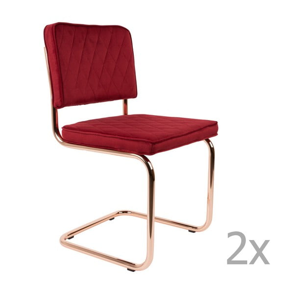 2 punase tooli komplekt Diamond - Zuiver