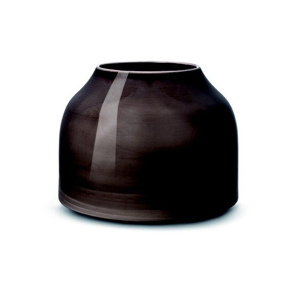 Hnědá kameninová váza Kähler Design Botanica, výška 8 cm