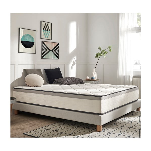 Keskmiselt kõva/pehme kahepoolne termoreguleeruv poroloonmadrats 200x200 cm Premium Hotel Edition - Moonia-image-2