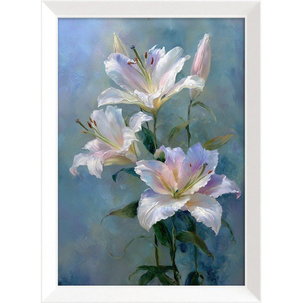 Trükitud pilt raamiga 56x75 cm Lilies - Styler