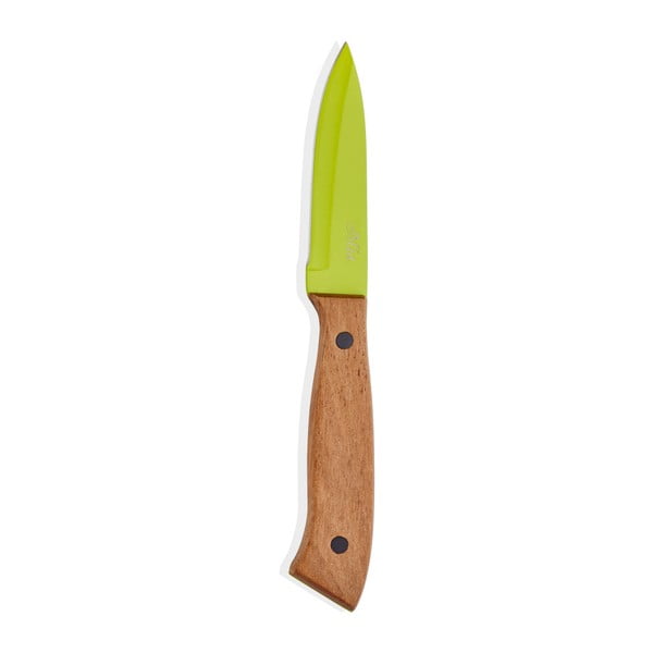 Zelený nůž s dřevěnou rukojetí The Mia Cutt, délka 9 cm