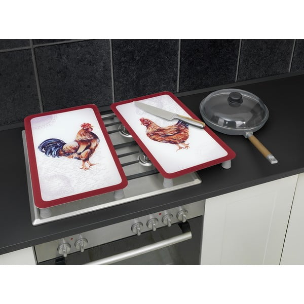 Karastatud klaasist pliidikatted 2 tk komplektis 52x30 cm Farm - Wenko-image-1