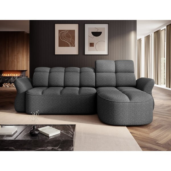 Tumehall sametist lahtikäiv/sahtliga nurgadiivan (parem nurk/lamamisosaga) Beneth – ELTAP-image-1