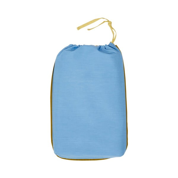 Sinine ja kollane puuvillane voodipesu Line, 140 x 200 cm - Hübsch-image-2