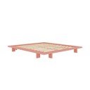 Heleroosa männipuidust kaheinimesevoodi koos voodipõhjaga 140x200 cm Japan - Karup Design