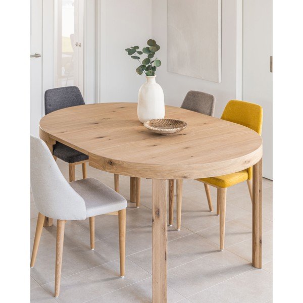 Ümmargune pikendatav söögilaud tammespoonist pealispinnaga ø 120 cm Colleen - Kave Home-image-2