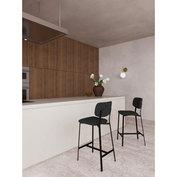 Tumehallid polsterdatud baaritoolid komplektis 2 (istme kõrgus 68,5 cm) Alison - Actona-image-1